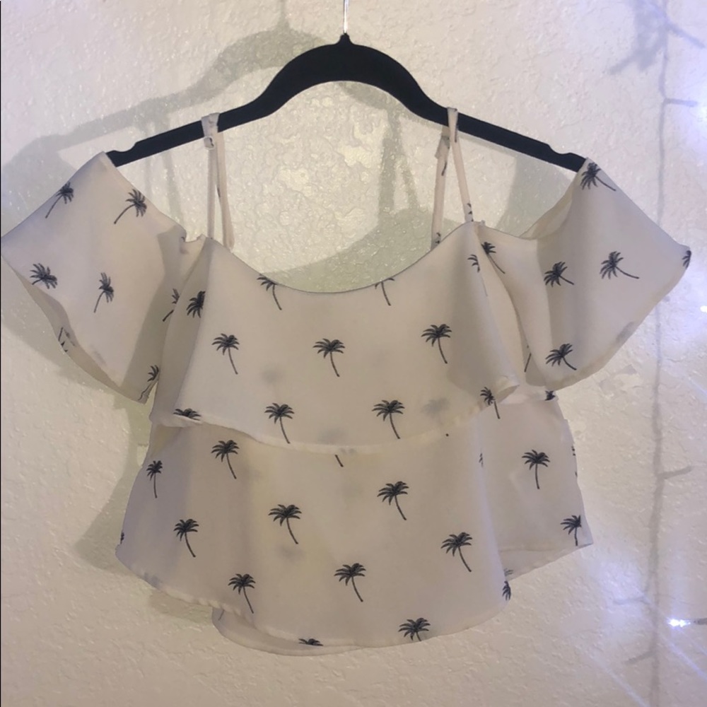 Cropped off the shoulder blouse